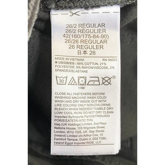 GAP Womens Universal Jegging High Rise Faded Black Jeans Size 2 Slim Skinny Fit - Picture 5 of 5